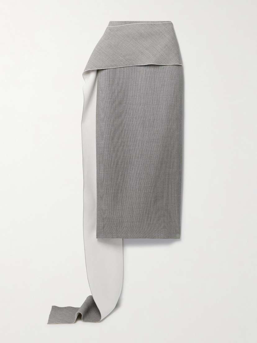 The Row — Laz wrap-effect wool-blend midi skirt