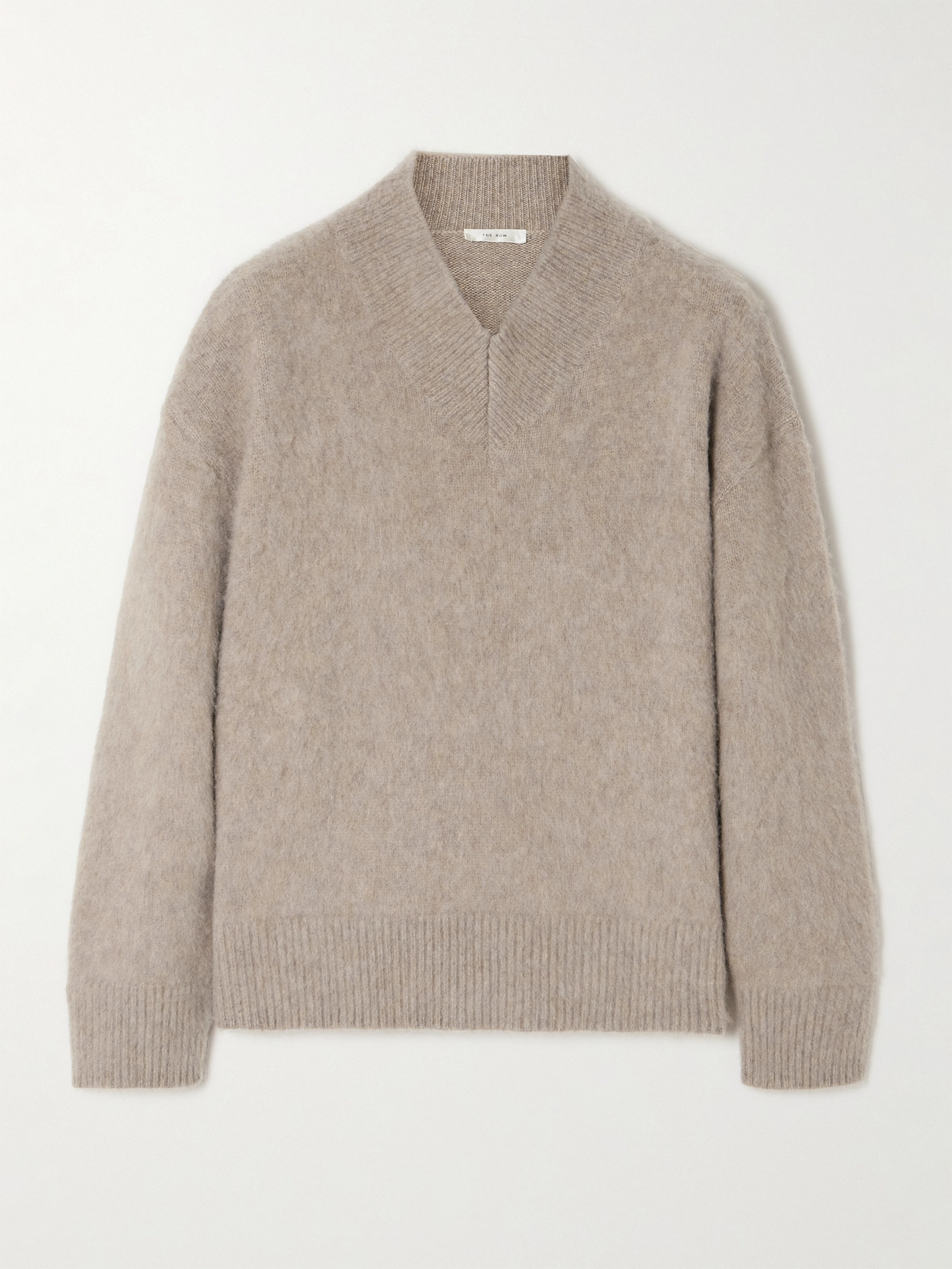 The Row Fayette Cashmere V-neck Sweater In Beige