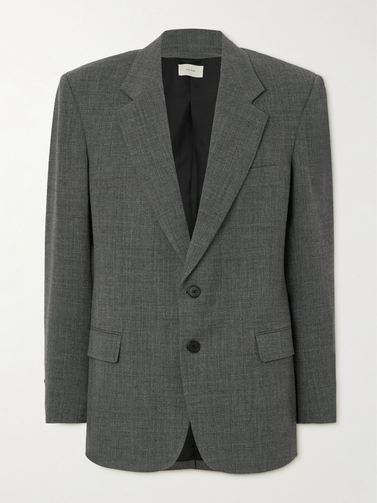 The Row Phil Oversized Wool Blazer In Gray