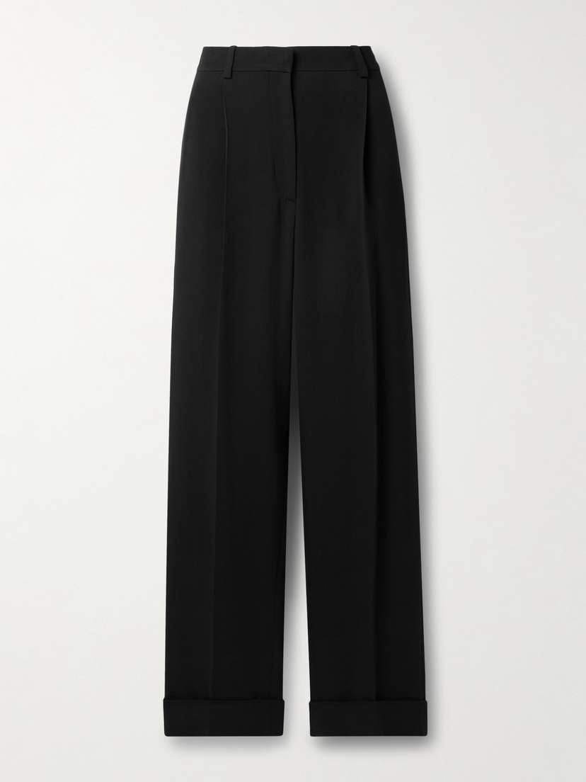 The Row — Tor pleated cady wide-leg pants