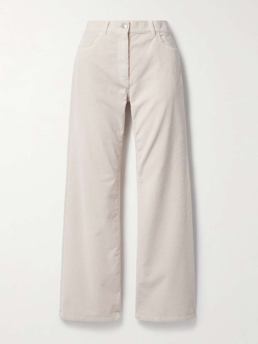 The Row Dan Cotton-corduroy Mid-rise Wide-leg Pants