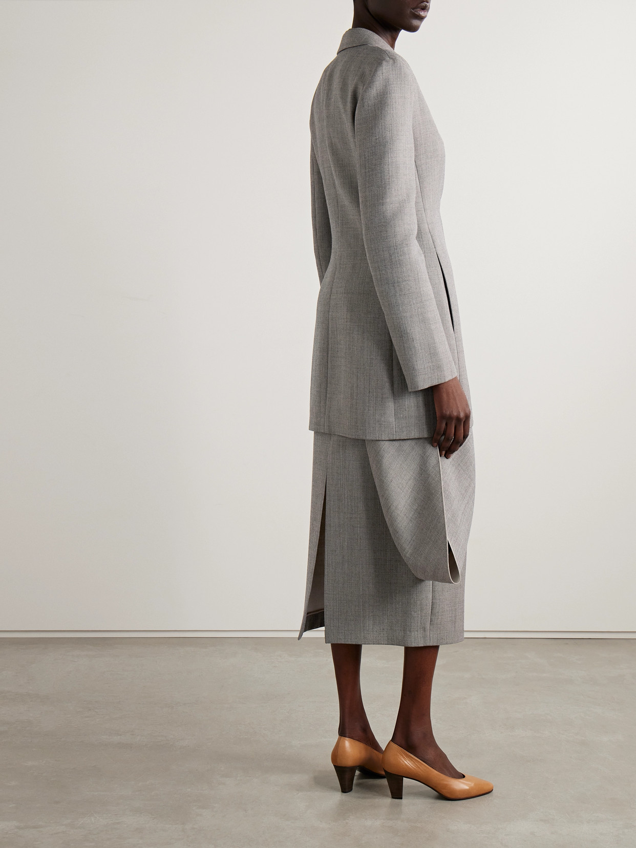 The Row Enny Wool-blend Blazer In Gray