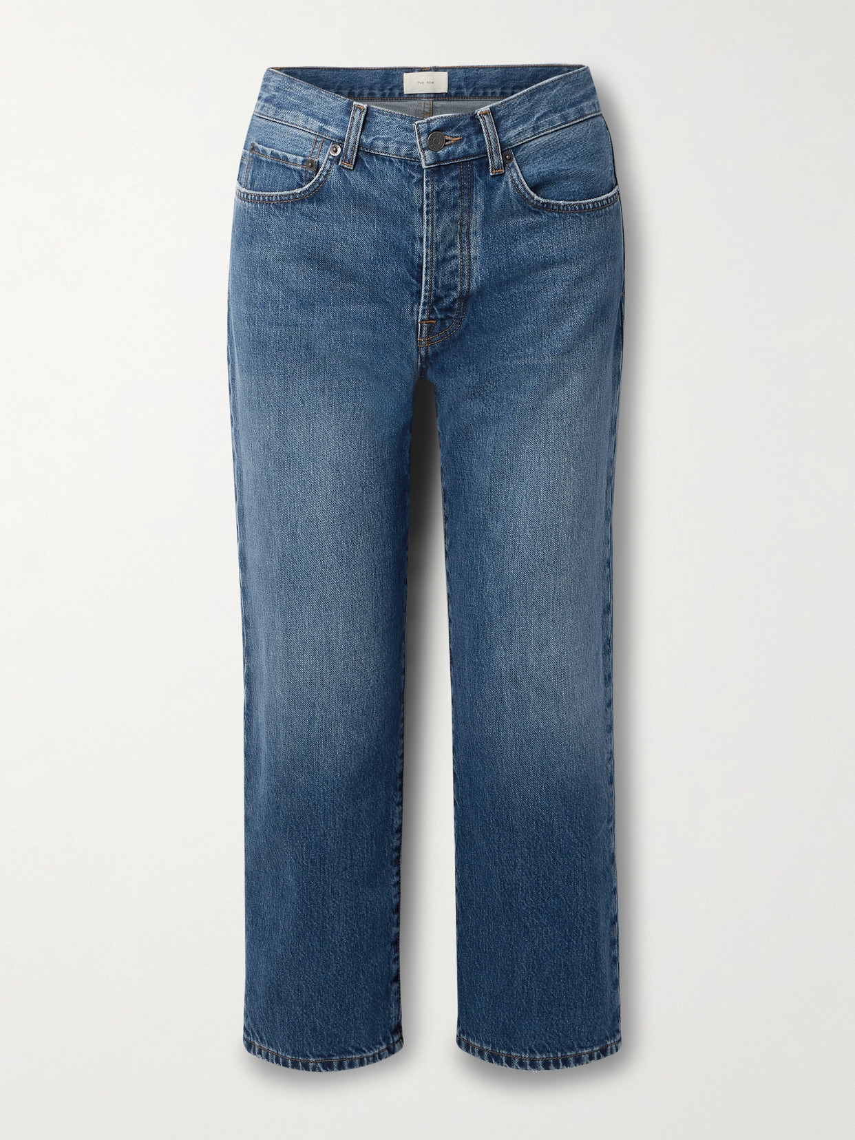 The Row Lesley Cropped Straight-leg Jeans In Blue