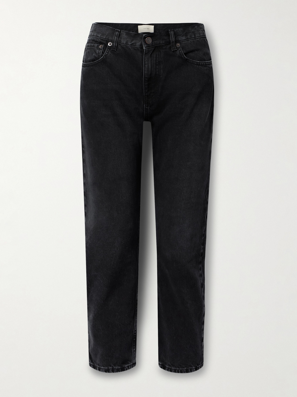 The Row Land Cropped Straight-leg Jeans In Black