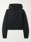 Timmi cropped cotton-blend jersey hoodie
