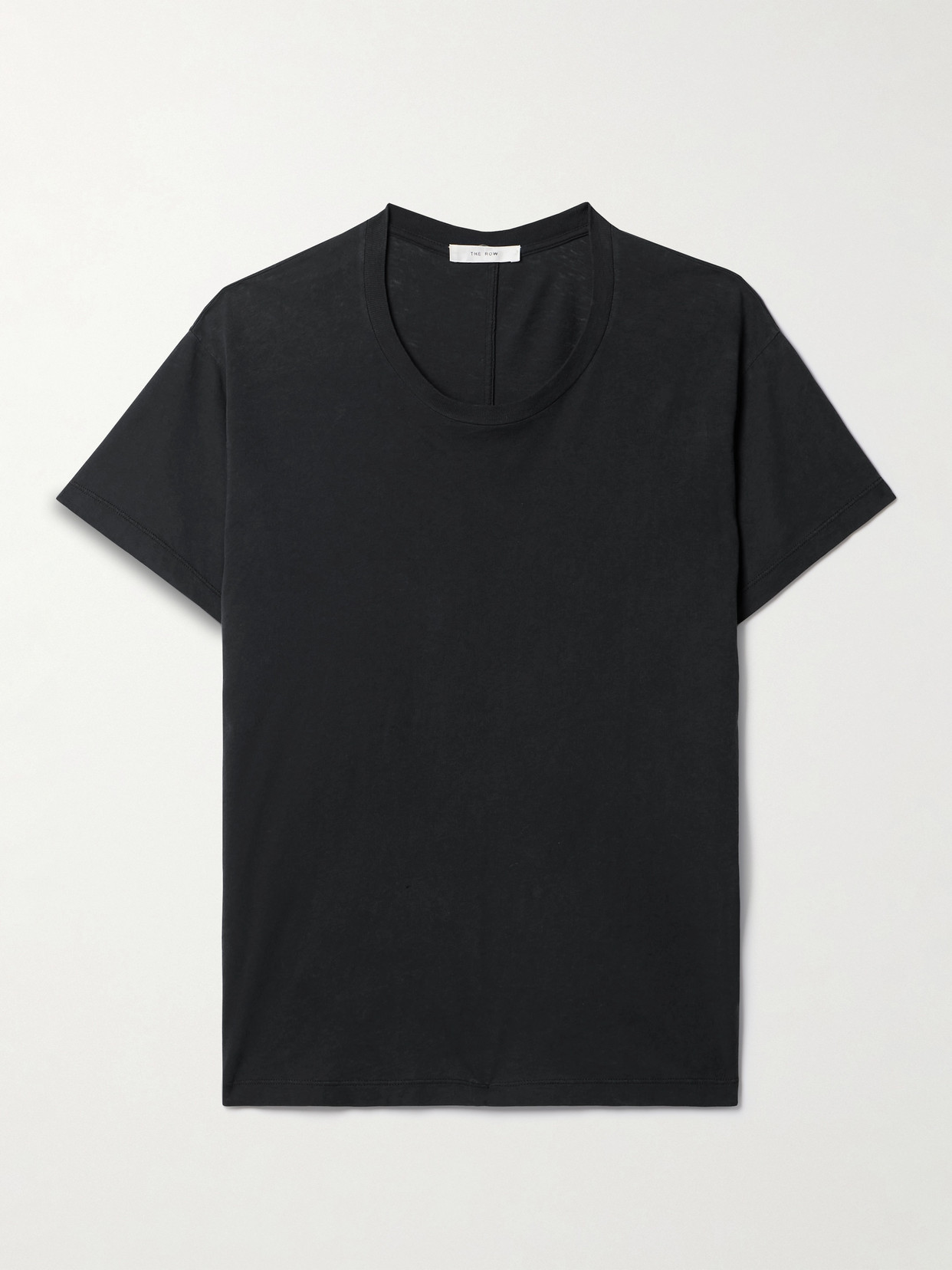 The Row Wesler Cotton Jersey T-shirt In Black