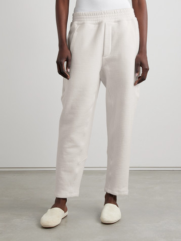 The Row Koa brushed stretch-cotton sweatpants