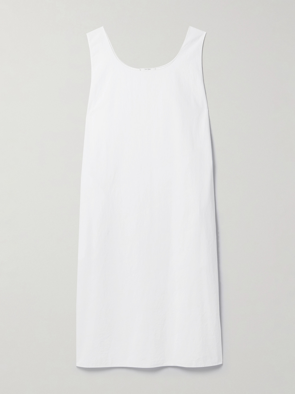 The Row Janah Cotton Midi Dress In Off-white