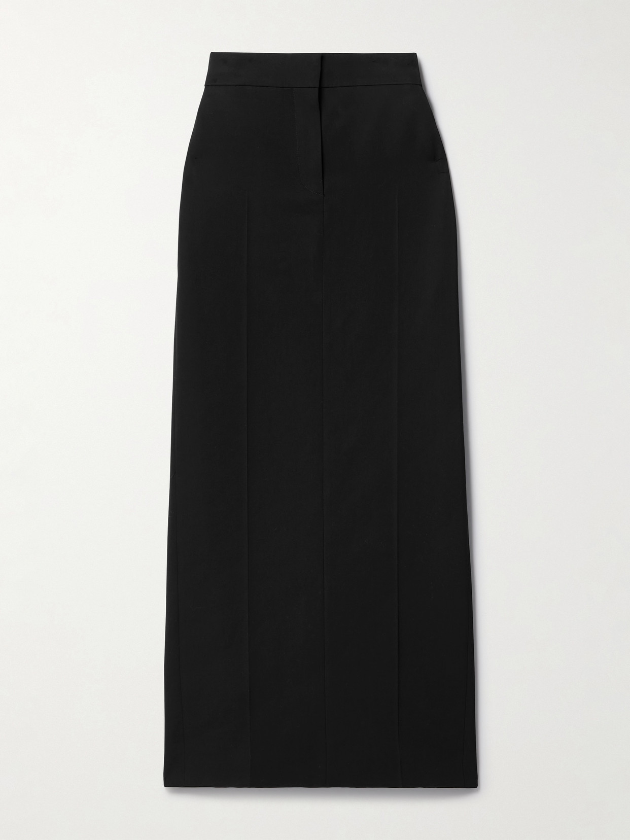 The Row Trevy Grain De Poudre Wool Maxi Skirt In Black