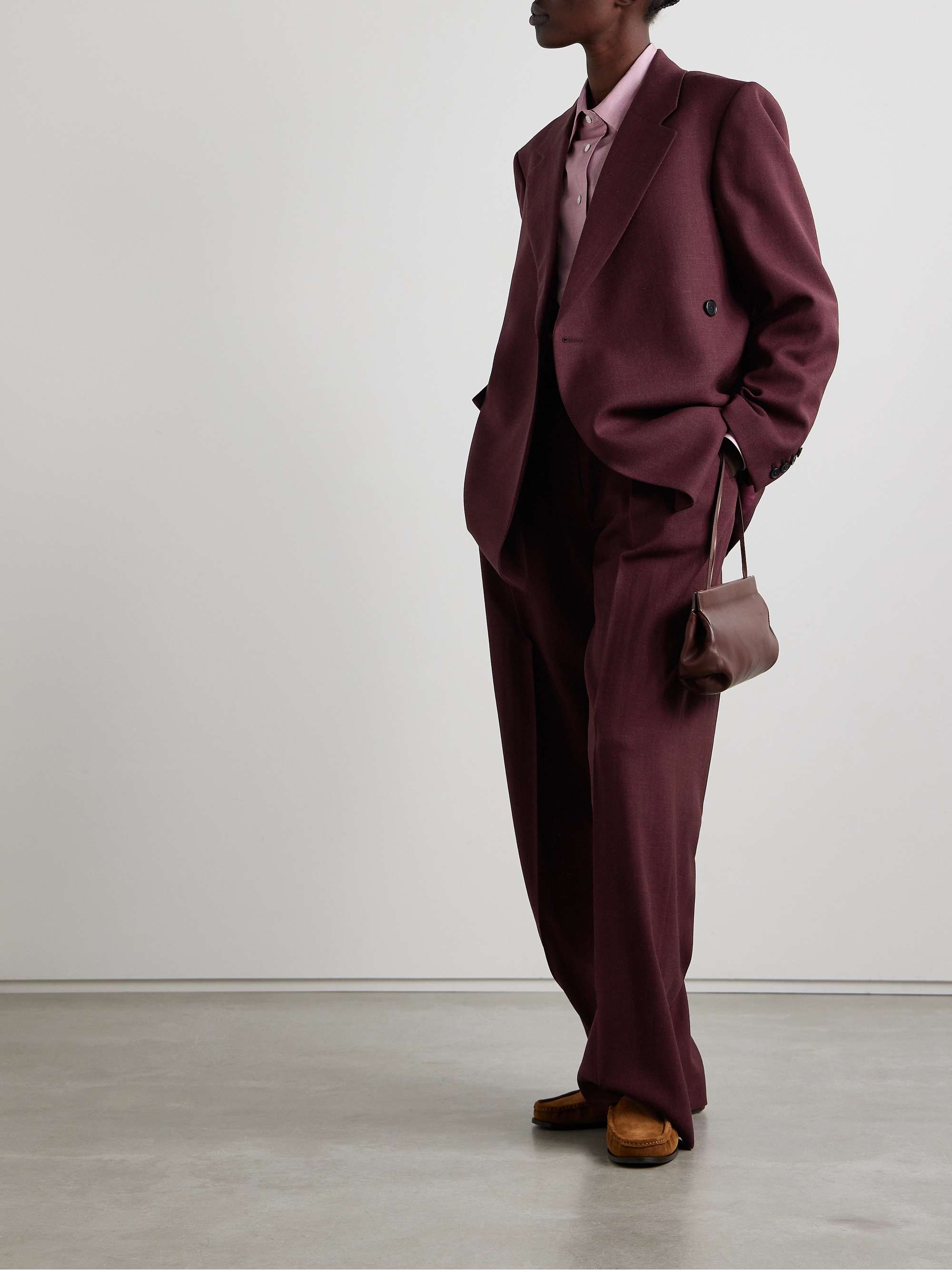Burgundy wool blazer 2025
