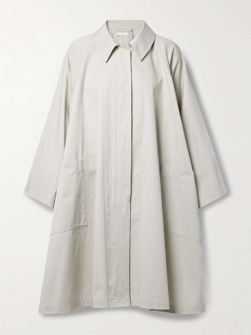 The Row Lenister Oversized Pleated Cotton-gabardine Coat