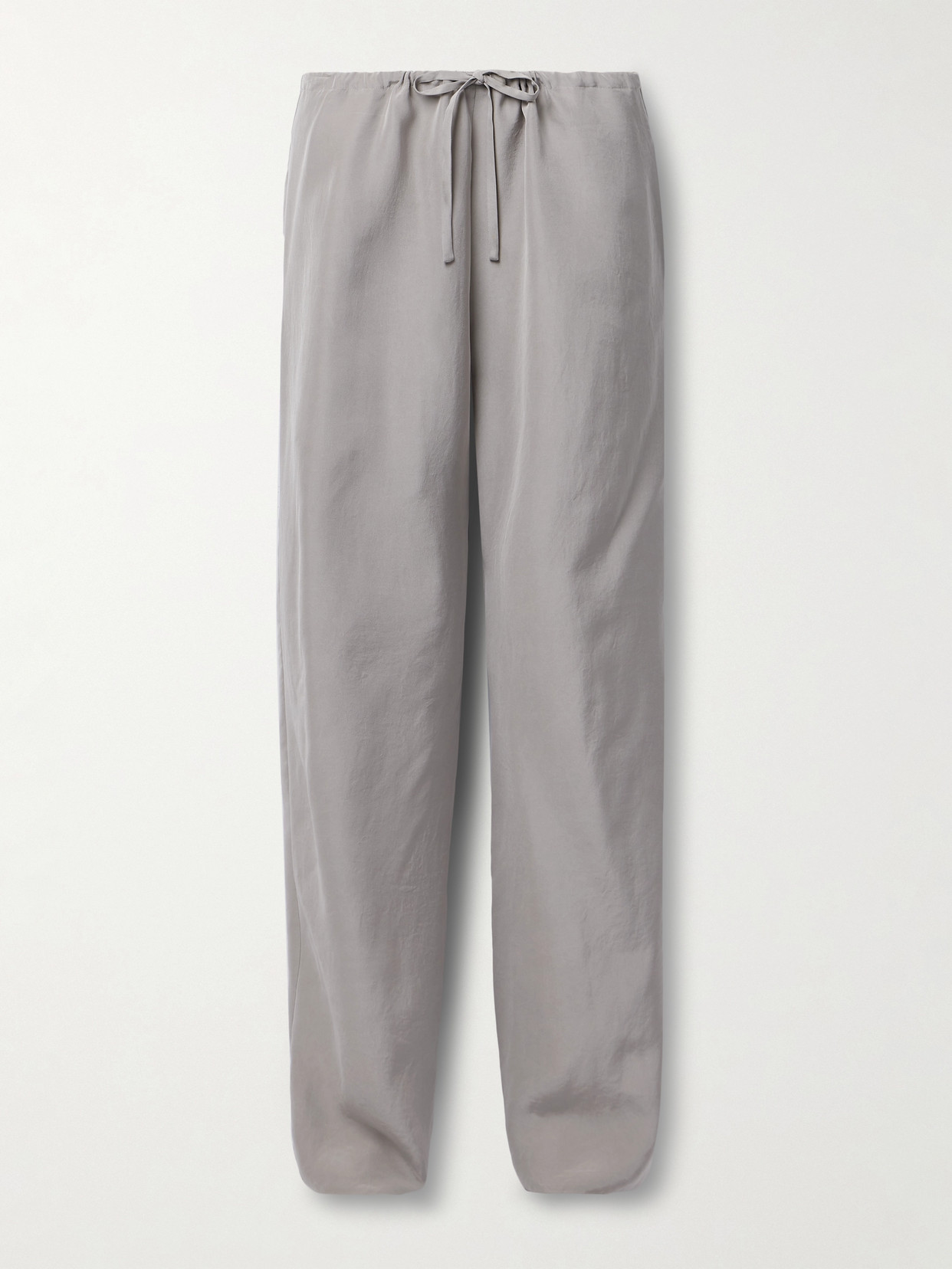 The Row Jugi Silk Wide-leg Pants In Gray