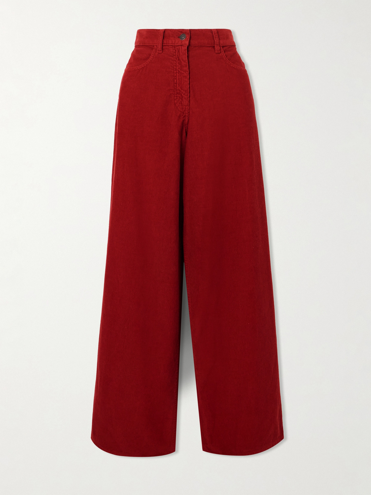 The Row Chan High-rise Wide-leg Jeans In Red