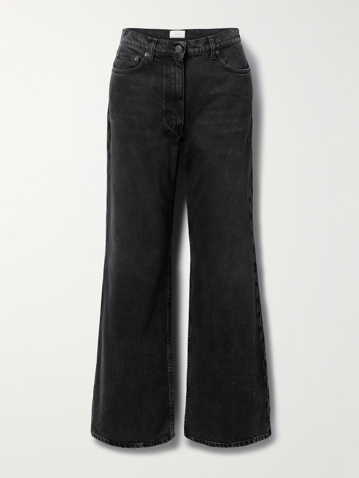 Neutral Carlton high-rise bootcut jeans, The Row