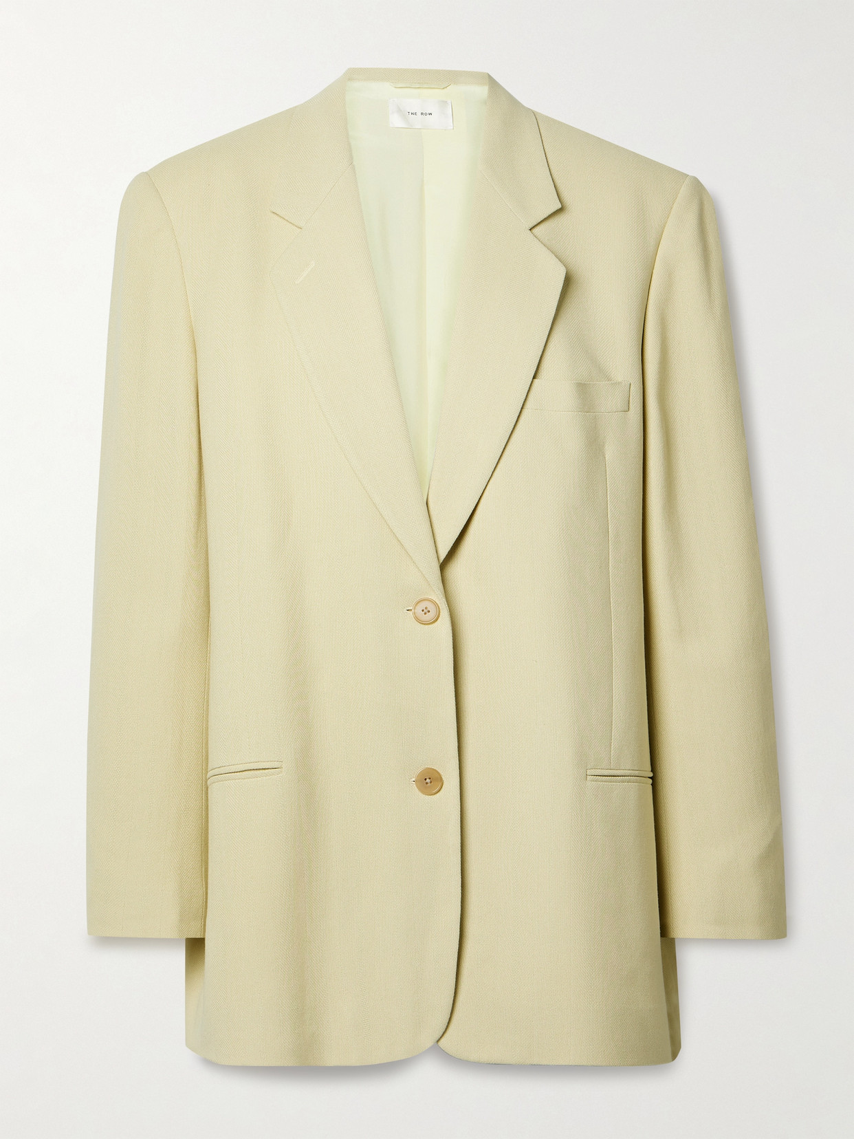 The Row Marina Oversized Woven Blazer In Yellow