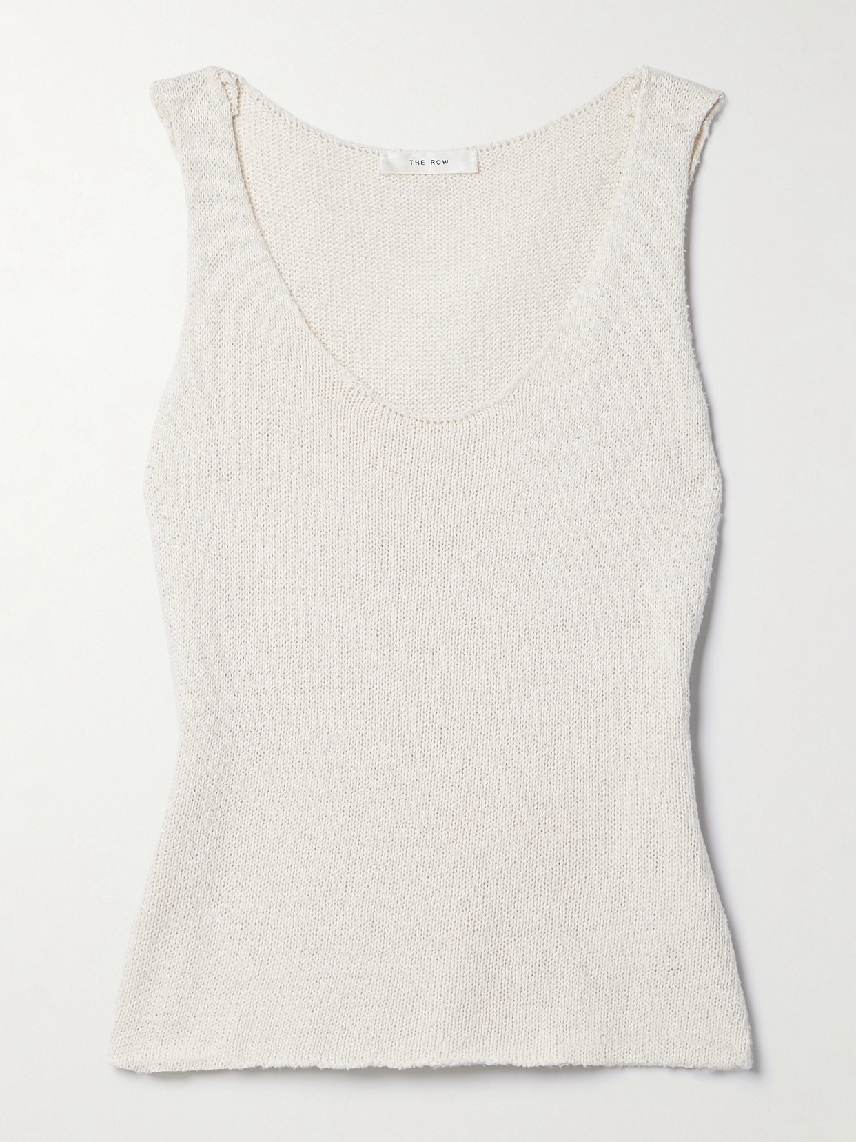 Shop The Row Favana Knitted Silk Tank In White