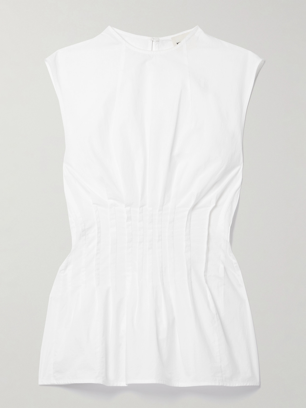 KHAITE - Westin Pintucked Cotton-poplin Top - White