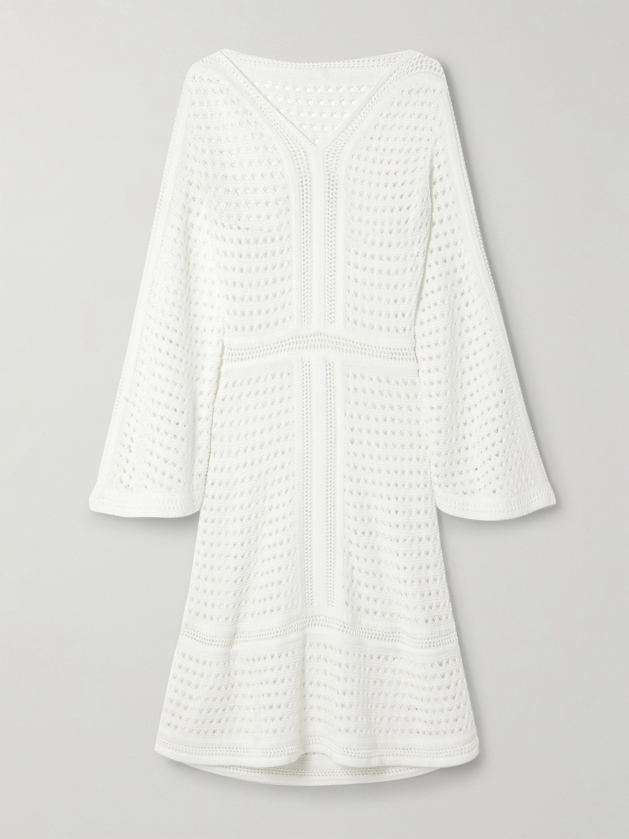 Chloé Pointelle-knit organic cotton mini dress thumbnail