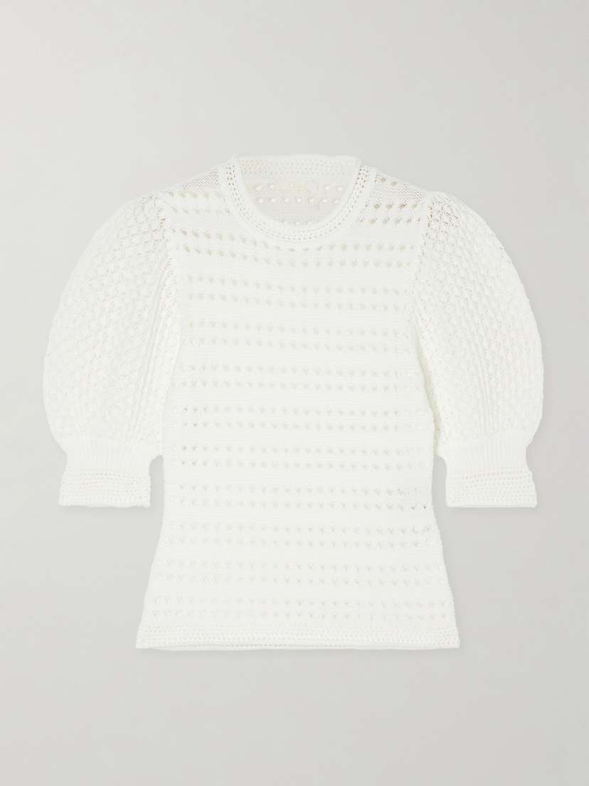 Chloé Crocheted Organic Cotton Top - x large