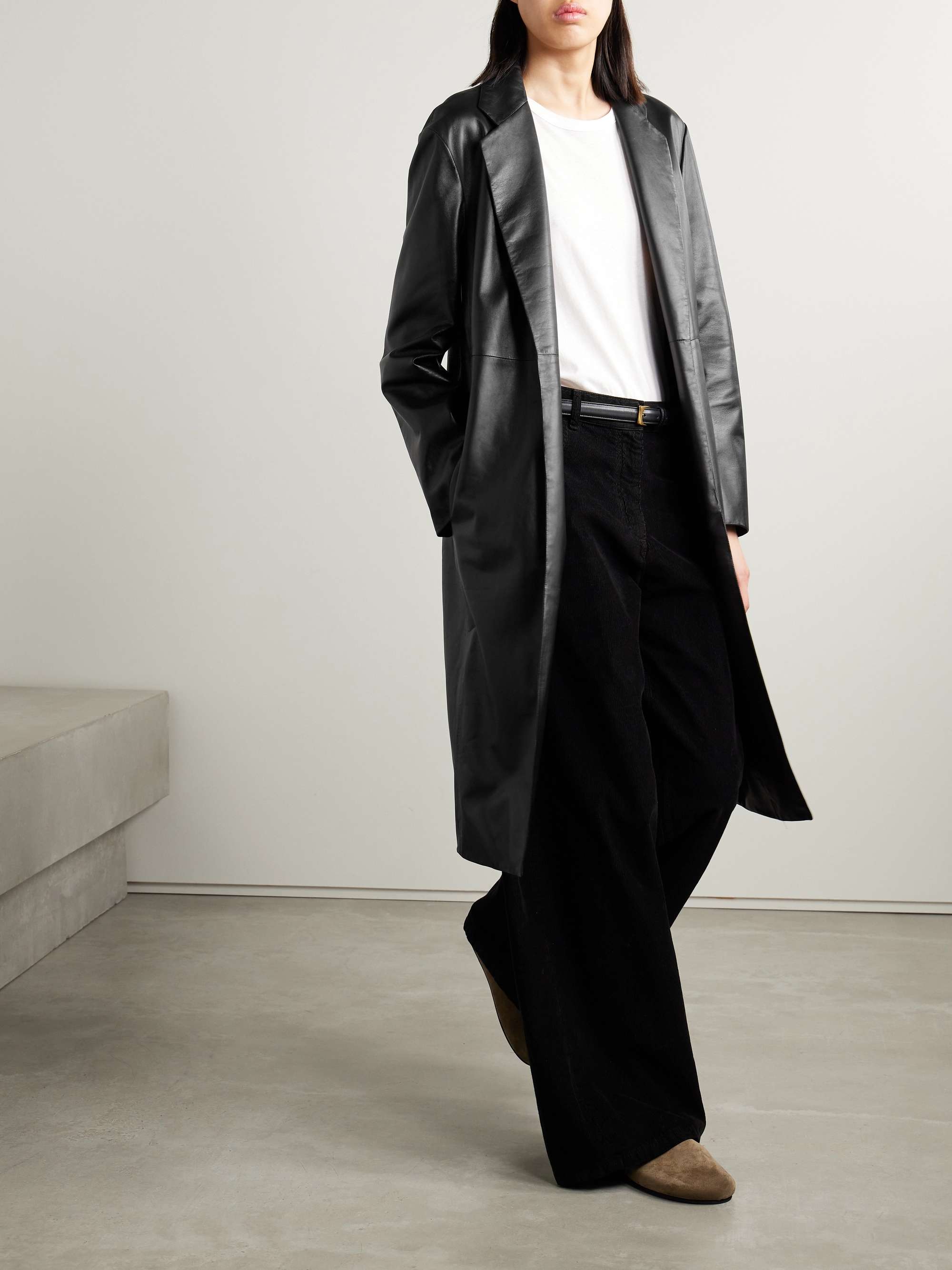 THE ROW Babil leather trench coat NET A PORTER