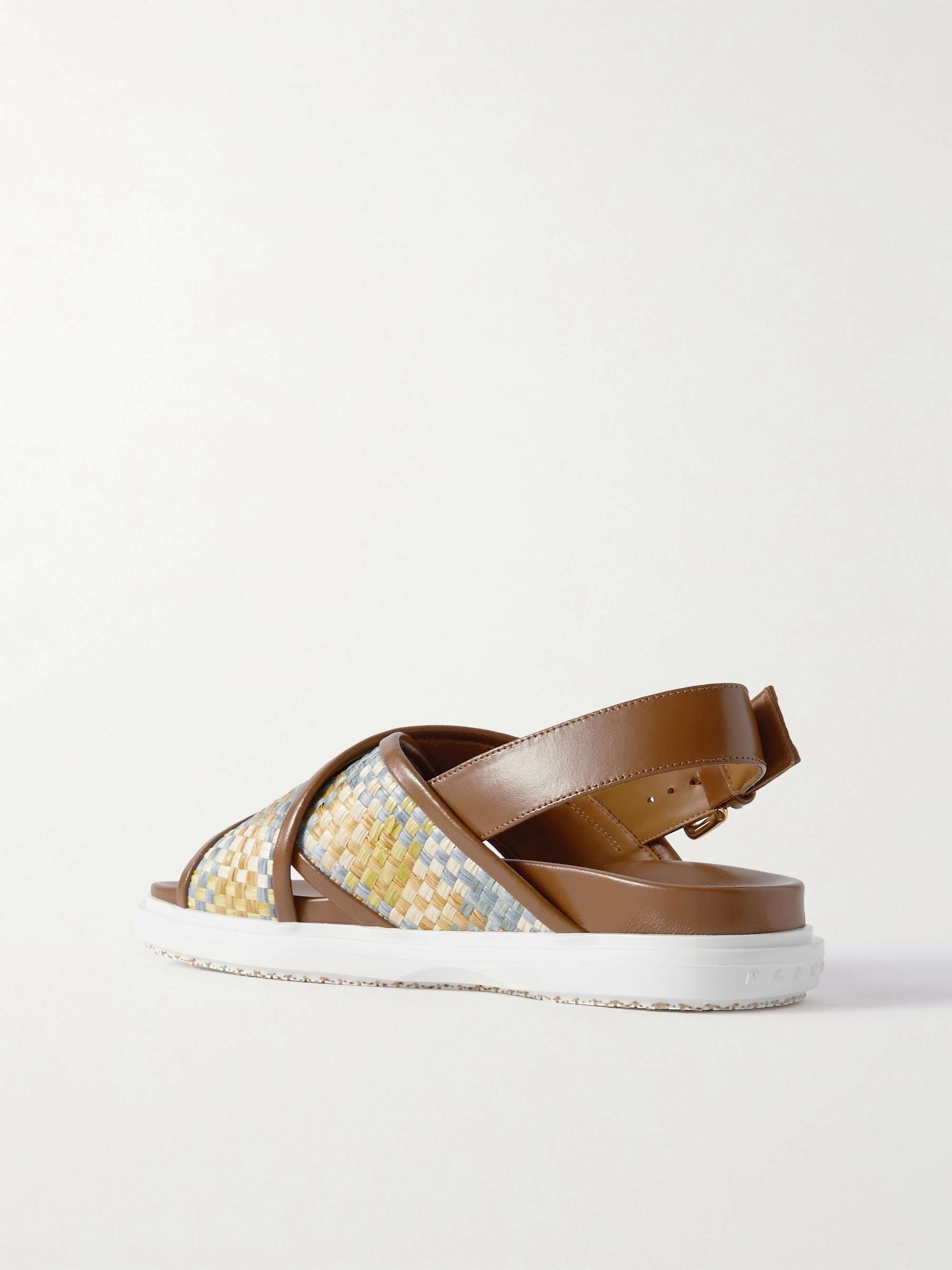 MARNI Fussbett denim slingback sandals
