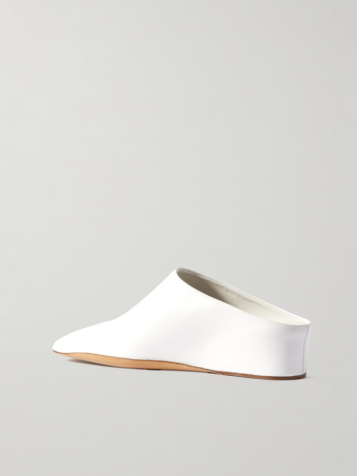 Jil Sander Leather Mules In White