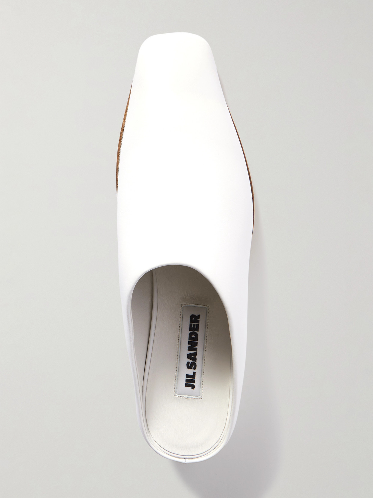 Jil Sander Leather Mules In White