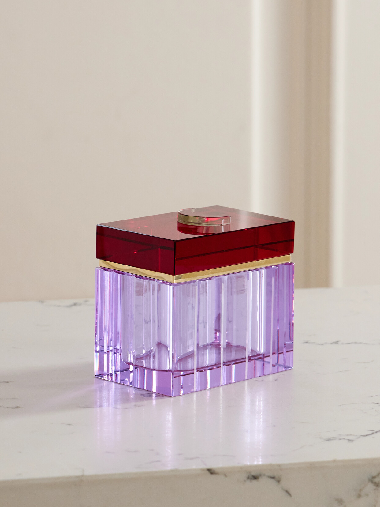 Reflections Copenhagen Crystal Trinket Box In Red