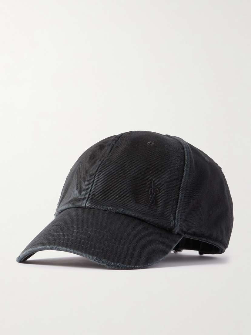 Saint Laurent Distressed Denim Hat