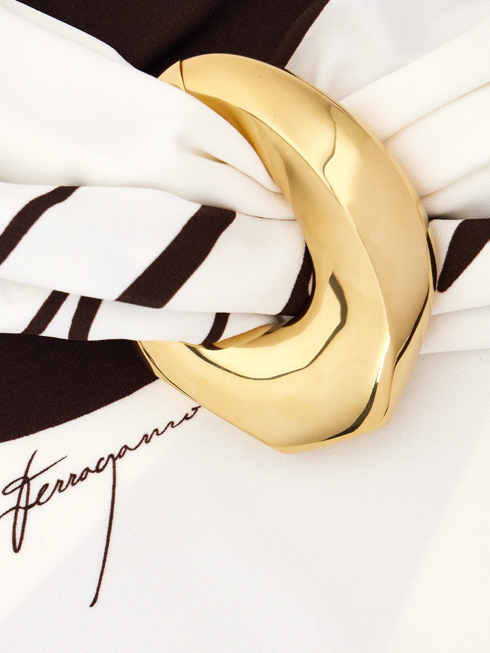 Ferragamo Venus embellished printed stretch-jersey dress