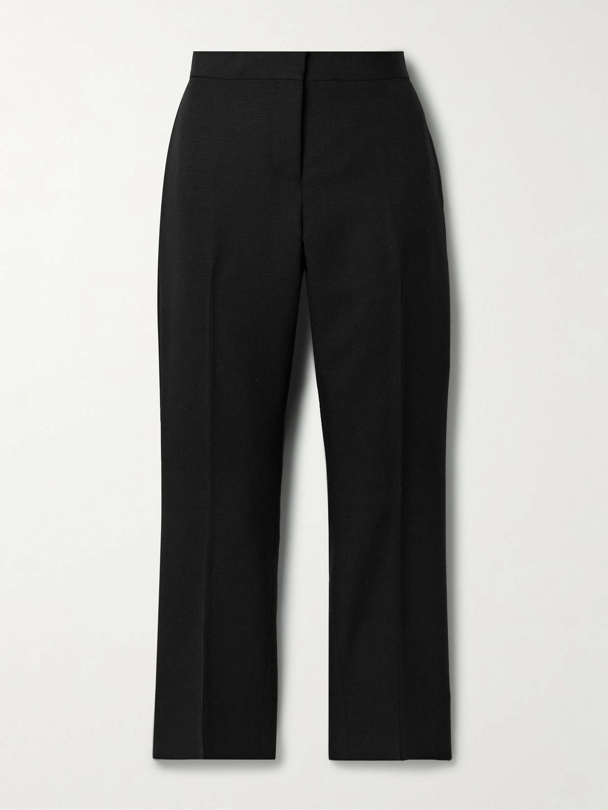 Ferragamo Wool-blend Slim-leg Pants In Black