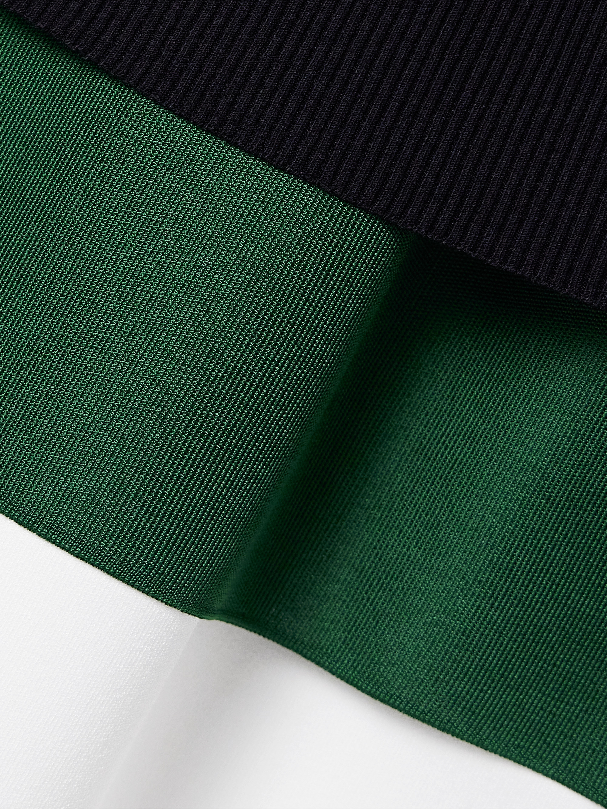 Ferragamo Layered jersey and ribbed-knit midi dress