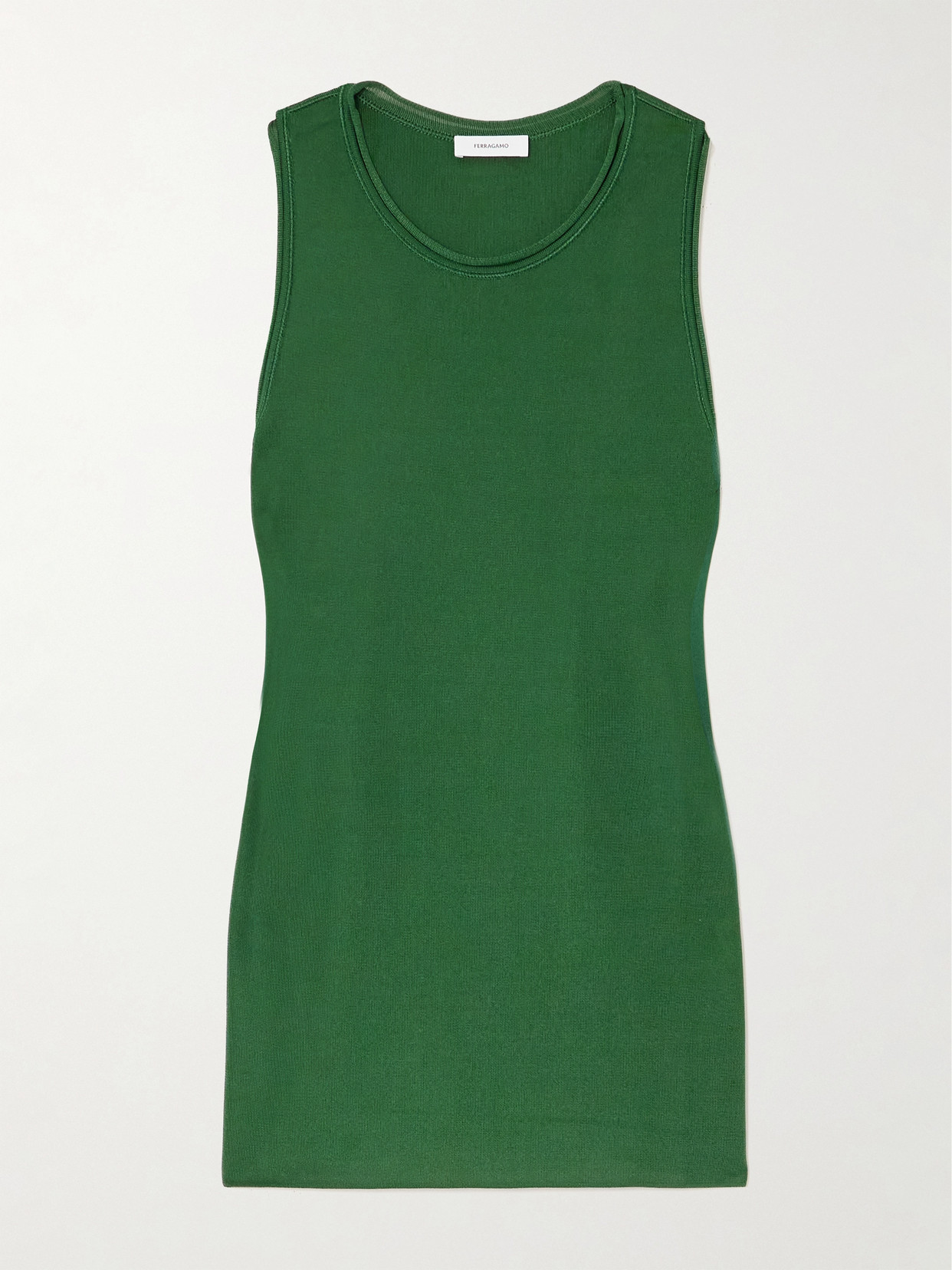 Ferragamo Knitted Tank In Green