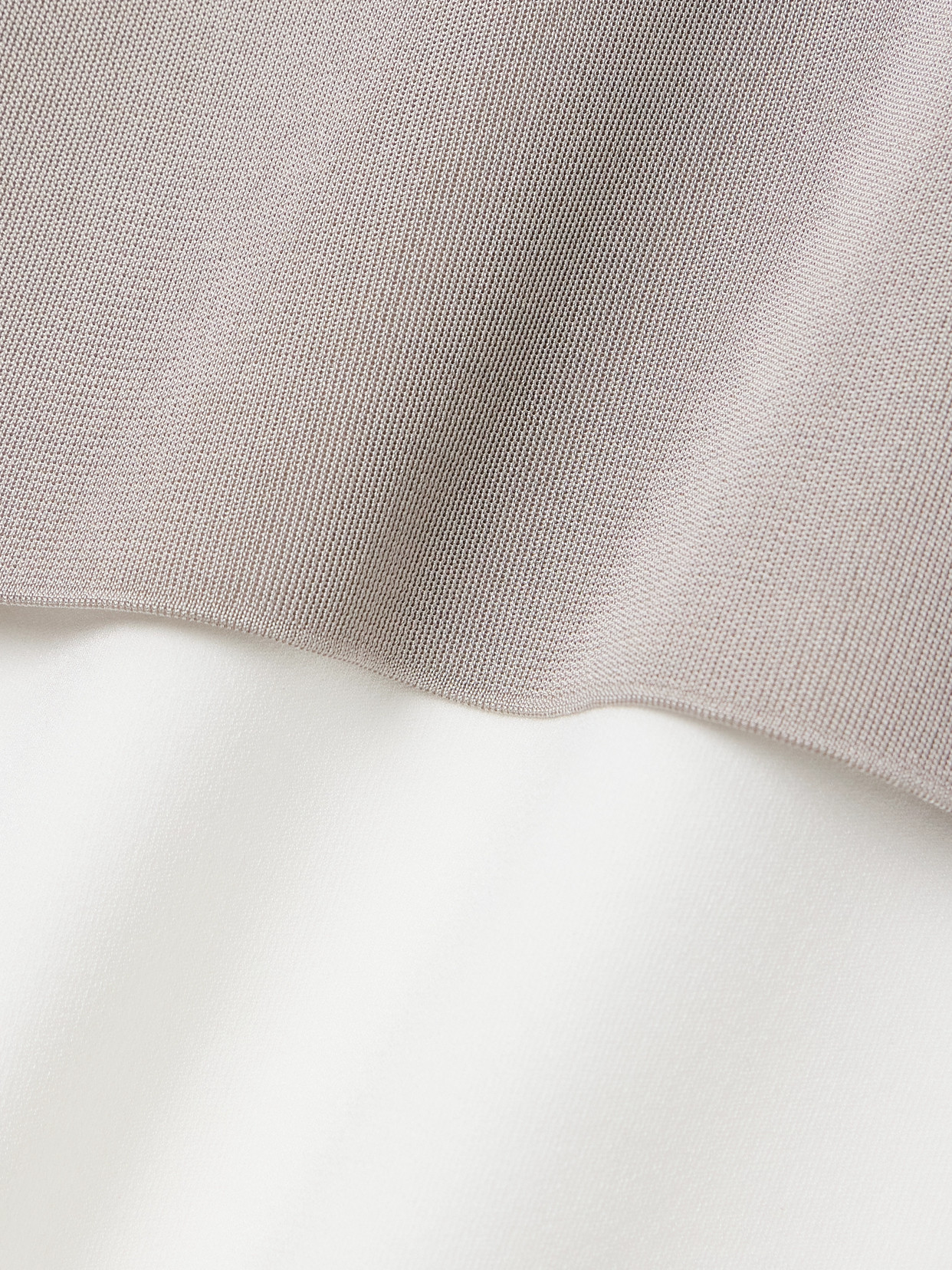 Ferragamo Layered Knitted Midi Skirt In White