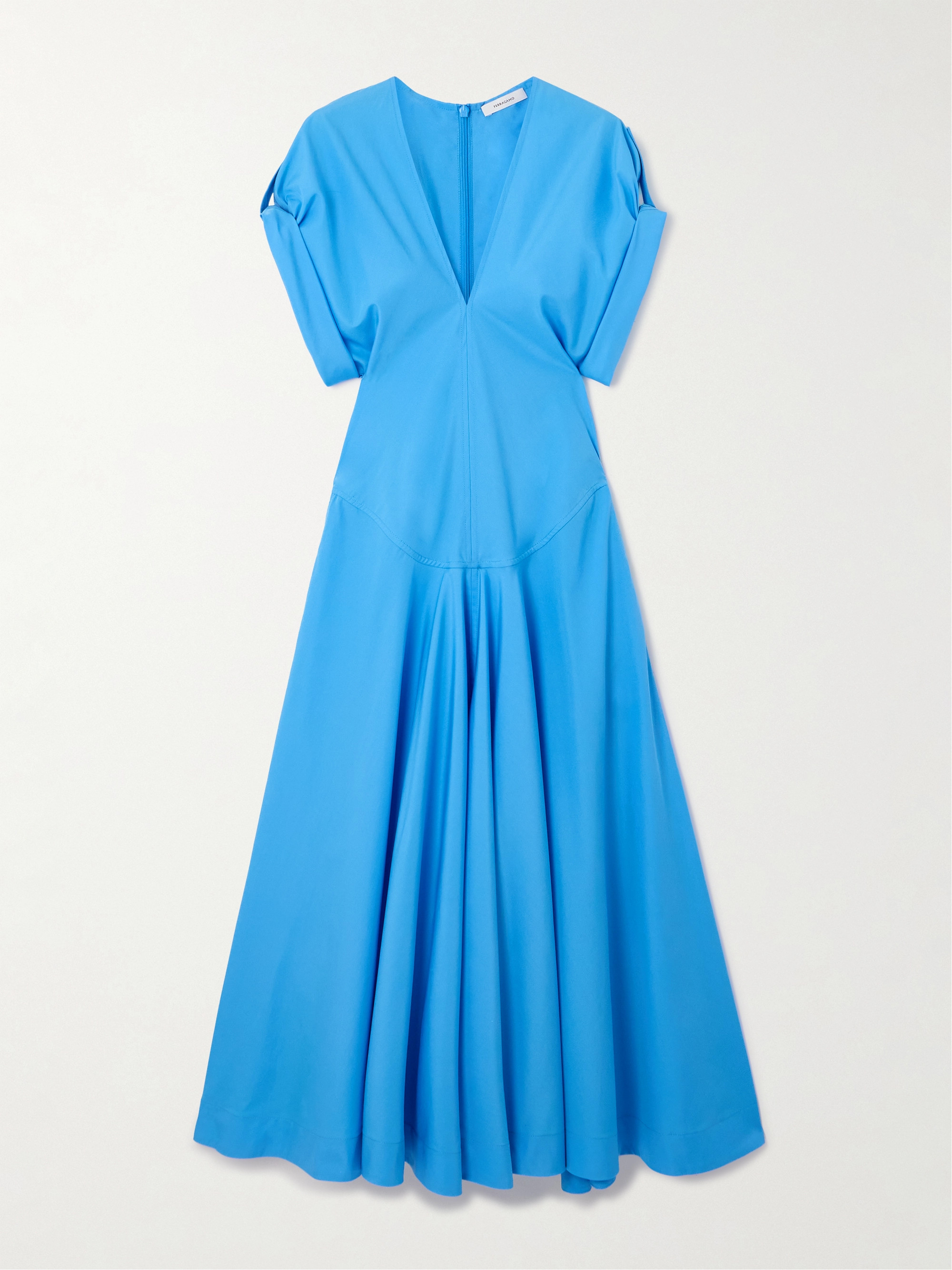 Ferragamo Cotton-poplin midi dress