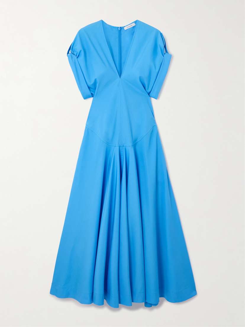 Ferragamo Cotton-poplin Midi Dress