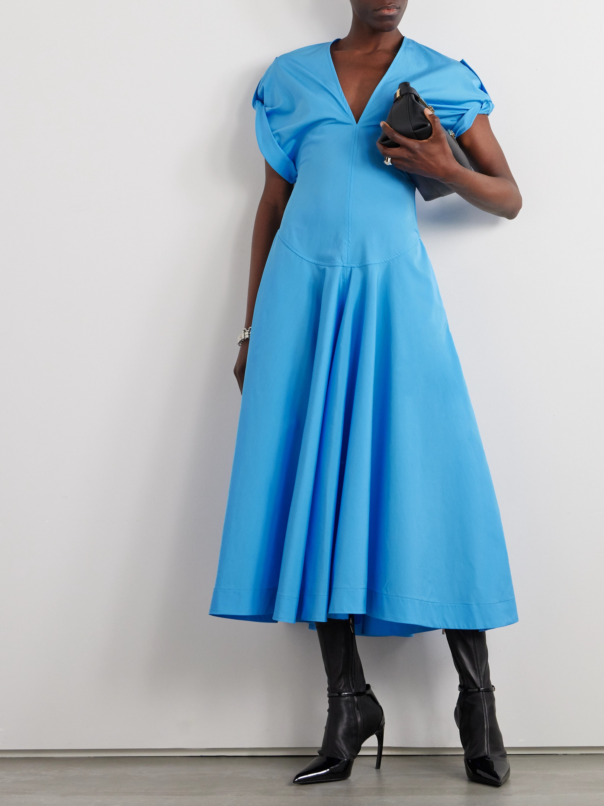 Ferragamo Cotton-poplin midi dress