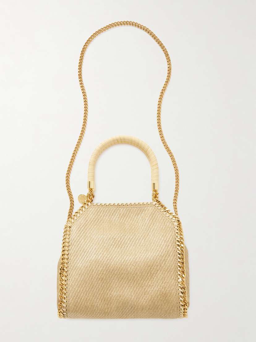 Stella McCartney Falabella Mini Raffia Shoulder Bag