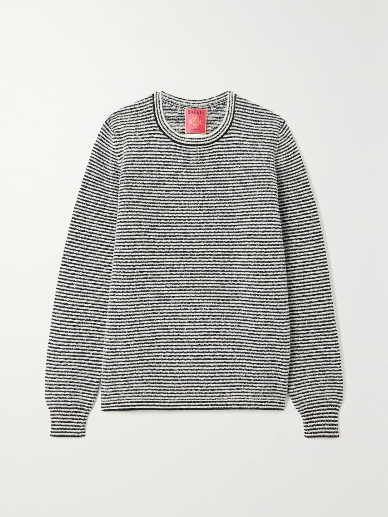 Barrie - + Sofia Coppola Striped Cashmere, Wool And Silk-blend Sweater - Blue