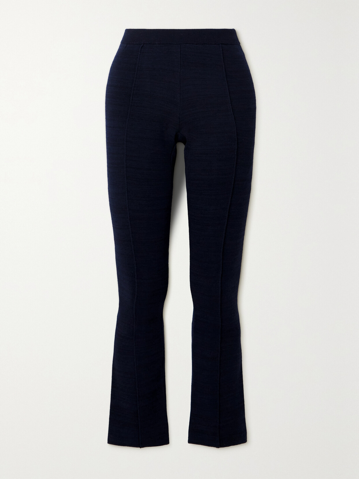 Barrie + Sofia Coppola Cropped Knitted Leggings In Blue