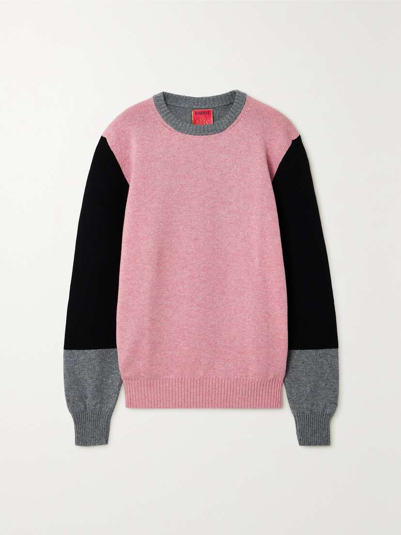 Barrie + Sofia Coppola Color-block Cashmere Sweater
