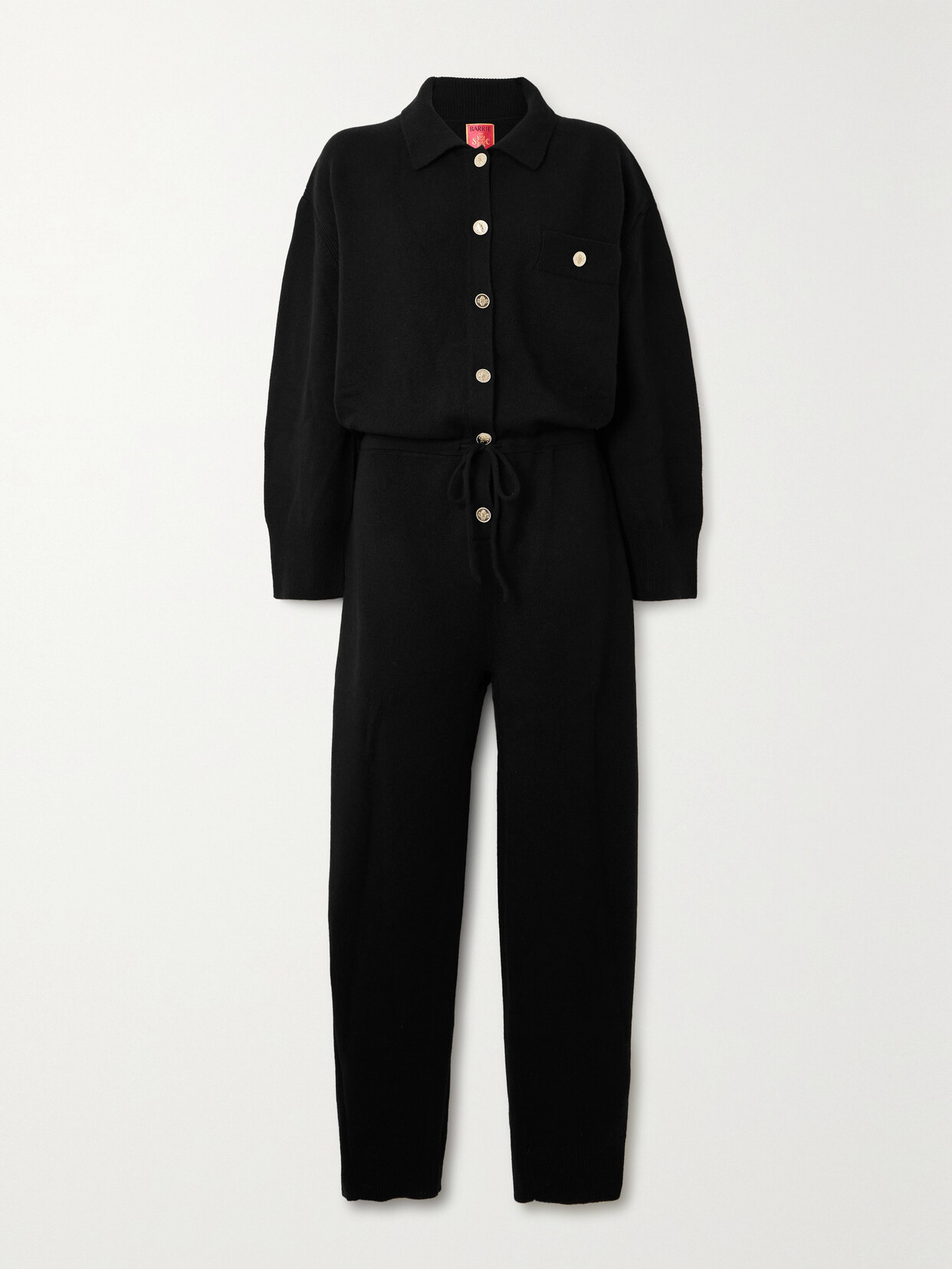 Shop Barrie + Sofia Coppola Cashmere Jumpsuit In Black