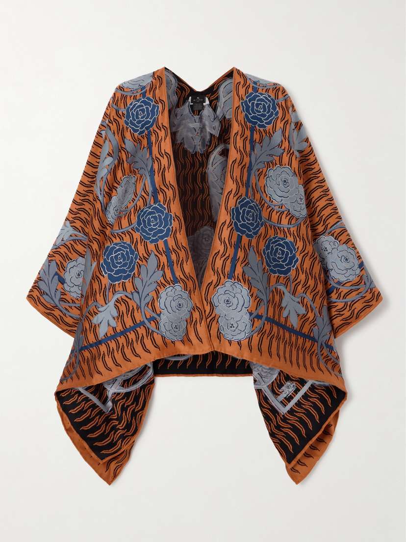 Etro Floral-jacquard Cape -  - One size