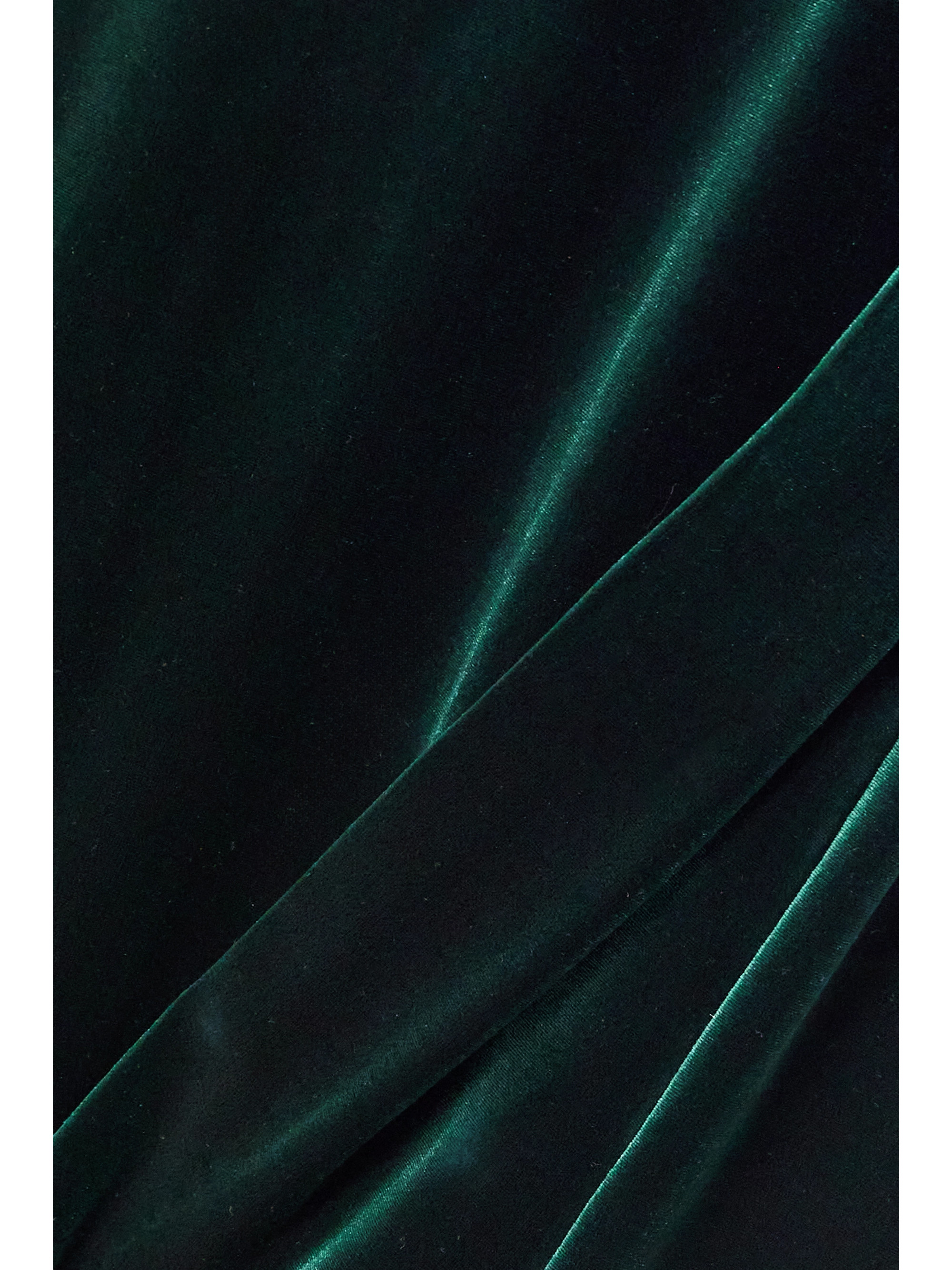Galvan Rosie one-sleeve stretch-velvet gown thumbnail