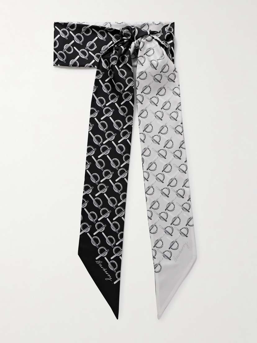 Burberry Reversible Printed Silk-twill Scarf