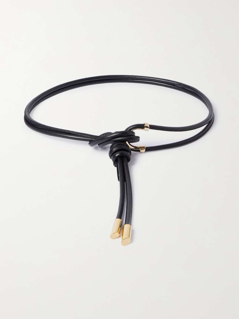 Chloé Poppie Leather And Gold-tone Belt