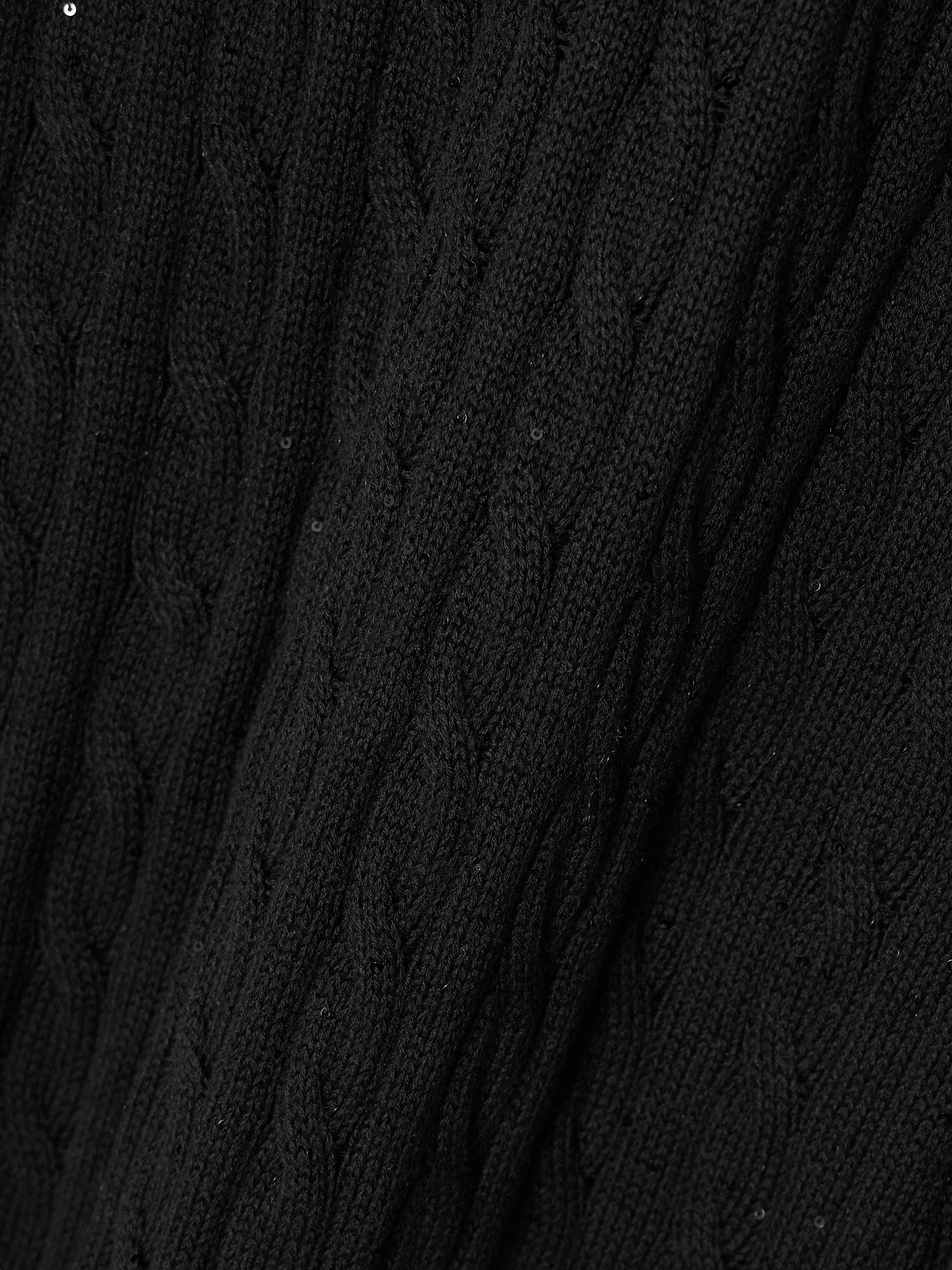 Brunello Cucinelli Sequin-embellished cable-knit cotton-blend midi dress thumbnail