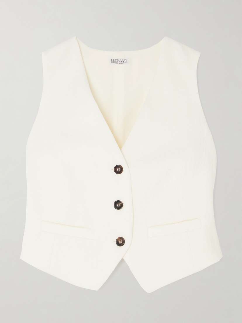 Brunello Cucinelli — Cotton-blend tweed vest