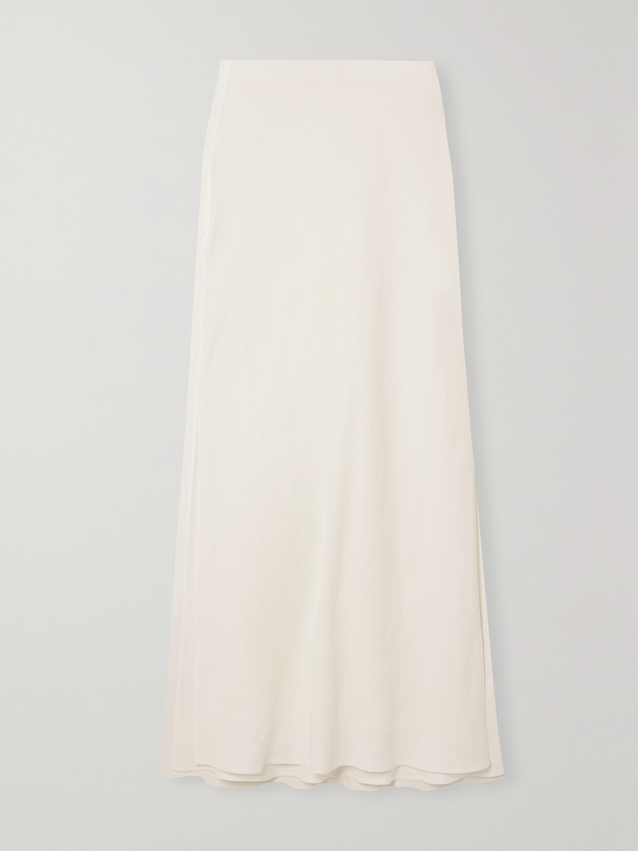 Brunello Cucinelli Crepe Maxi Skirt In White