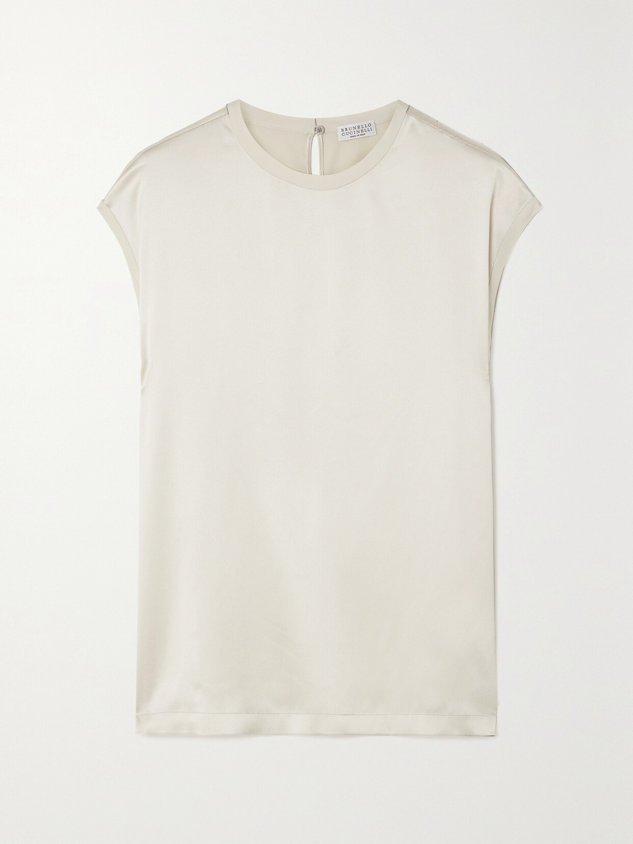 BRUNELLO CUCINELLI - Silk-blend Top - White